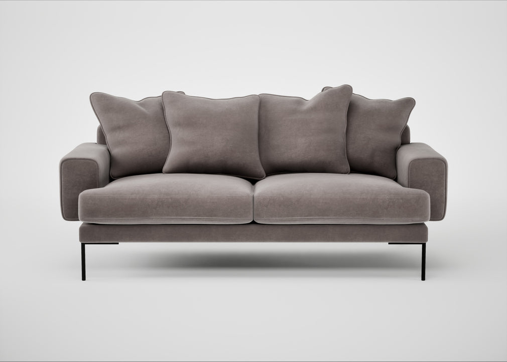 Torrington 3 Seater Sofa Smart Luxe Velvet Mushroom