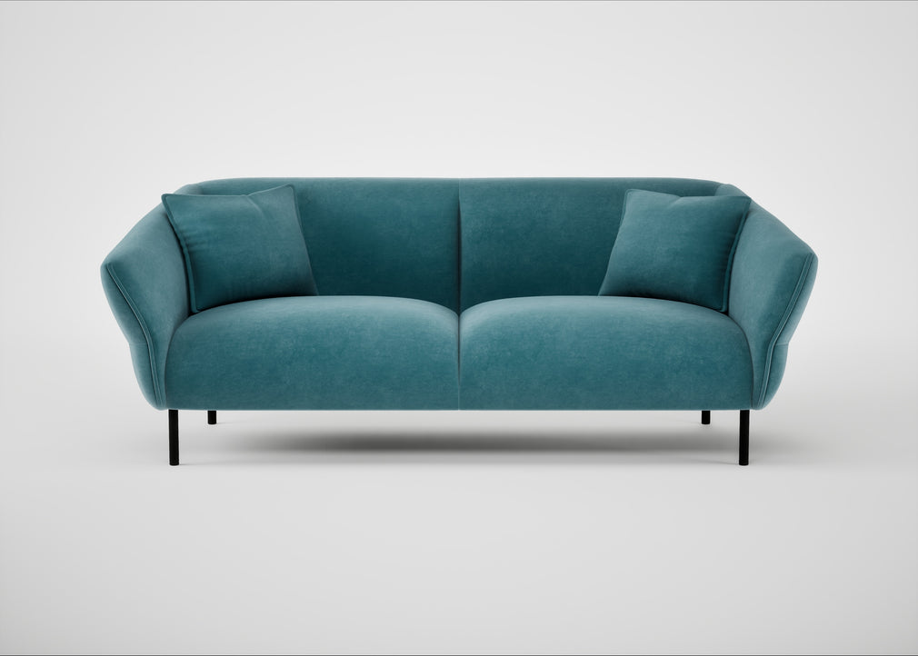 Alto 3 Seater Sofa Smart Luxe Velvet Airforce Blue