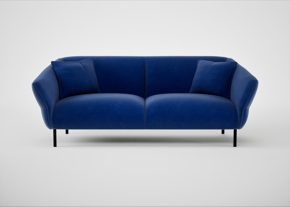 Alto 3 Seater Sofa Smart Luxe Velvet Azure