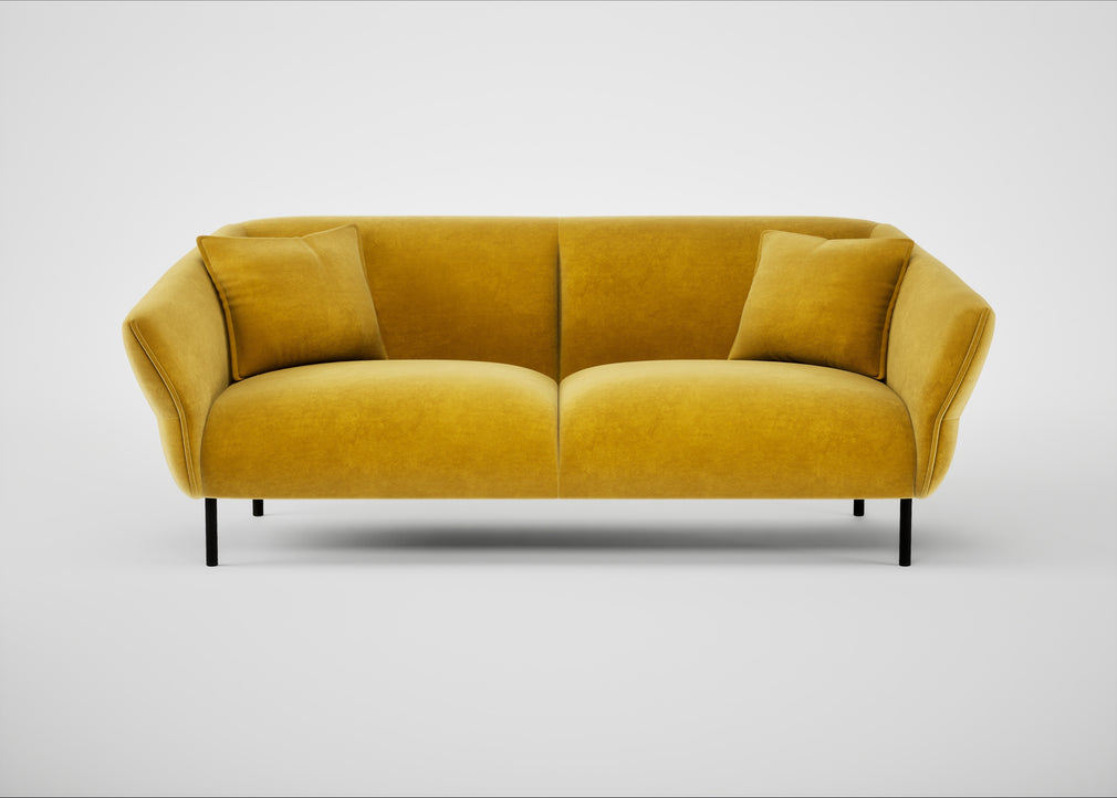 Alto 3 Seater Sofa Smart Luxe Velvet Canary