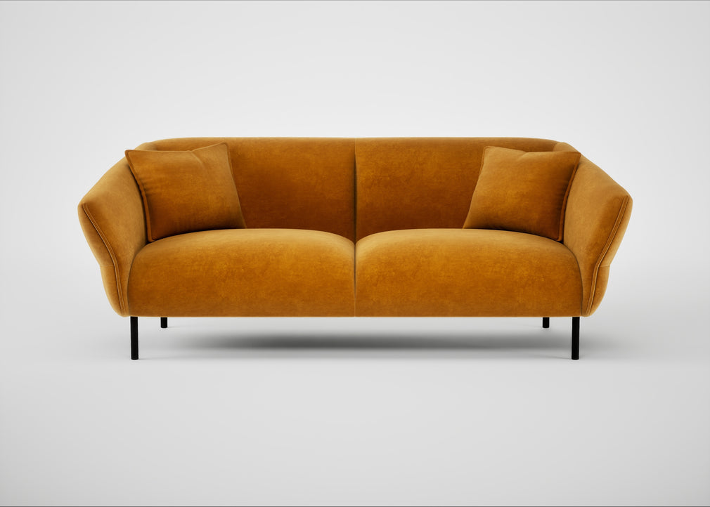 Alto 3 Seater Sofa Smart Luxe Velvet Cognac