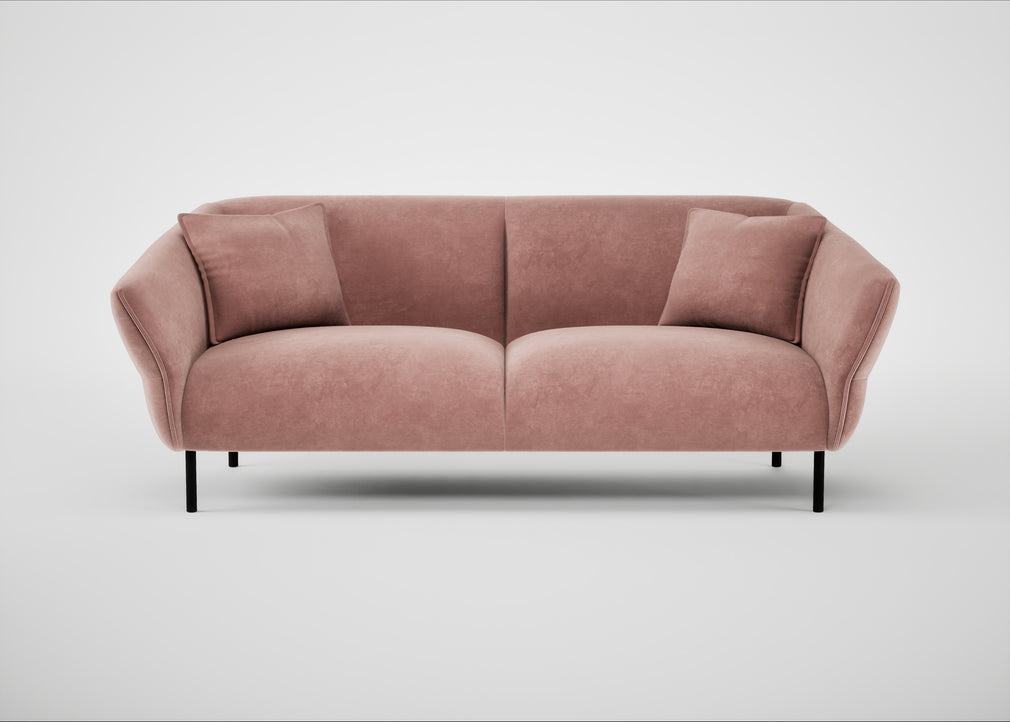Alto 3 Seater Sofa Smart Luxe Velvet Dusky Pink