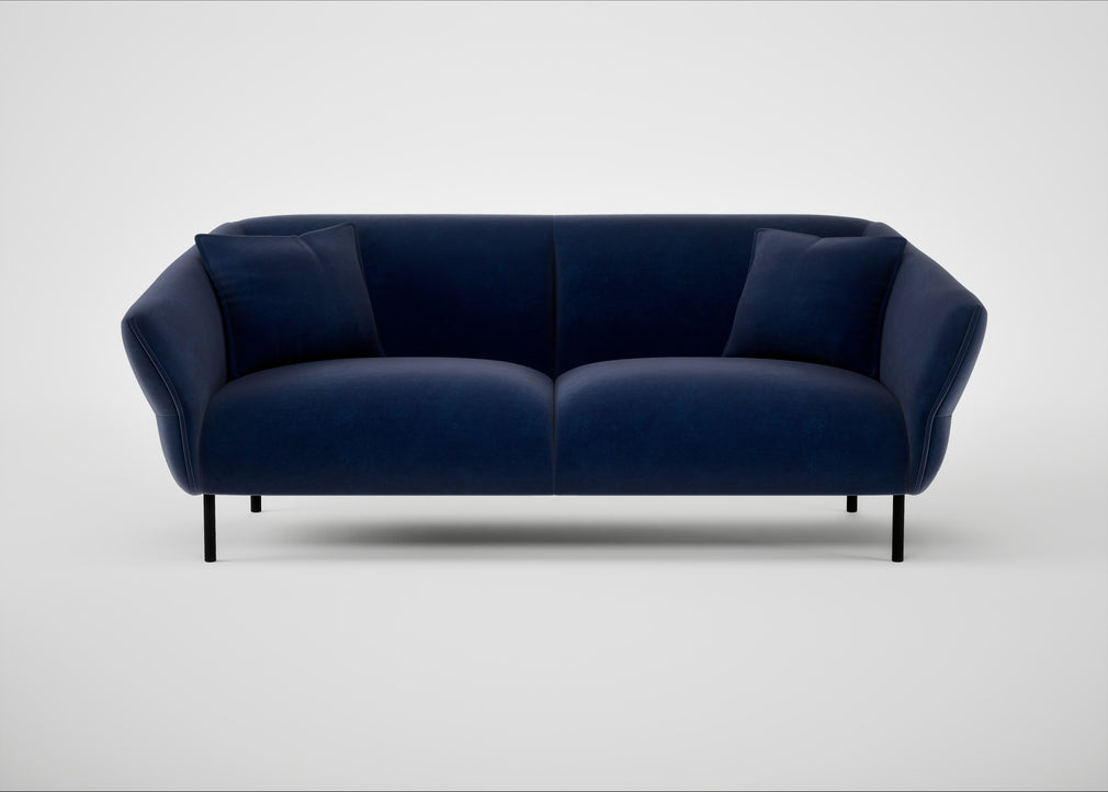 Alto 3 Seater Sofa Smart Luxe Velvet Midnight