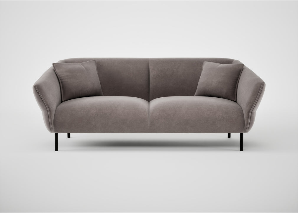 Alto 3 Seater Sofa Smart Luxe Velvet Mushroom