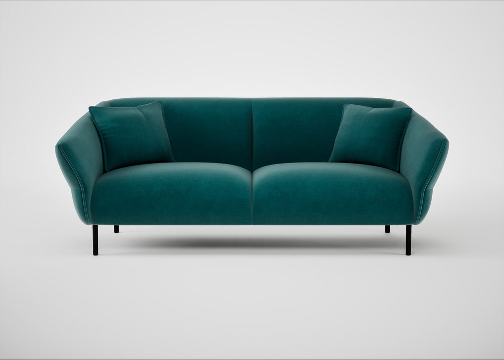 Alto 3 Seater Sofa Smart Luxe Velvet Ocean Green