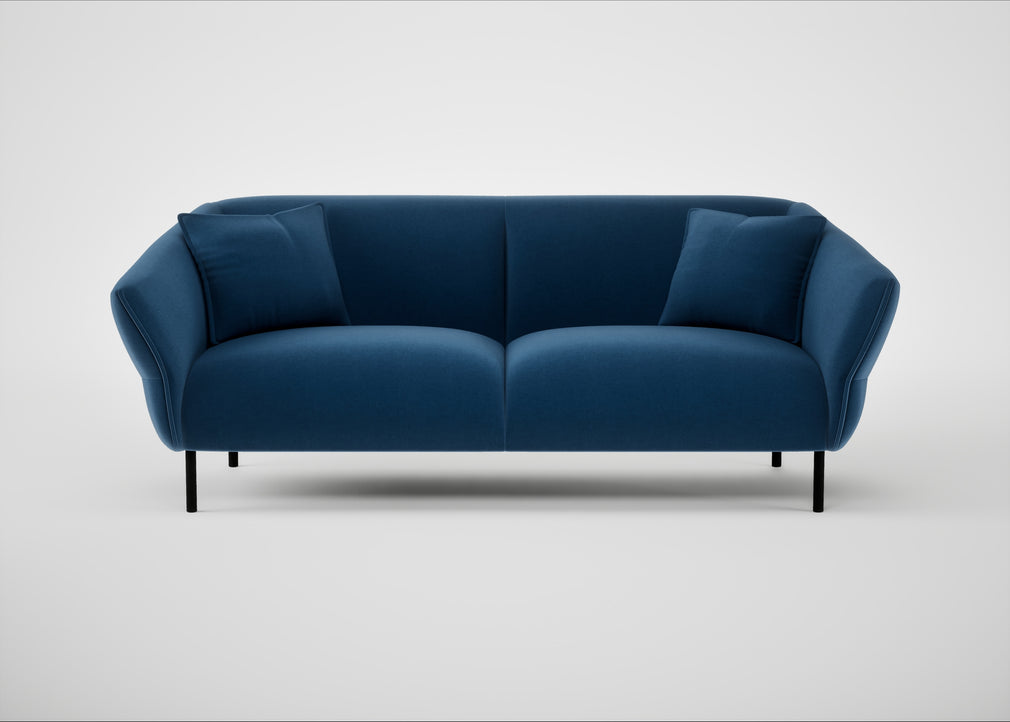 Alto 3 Seater Sofa Cotton Velvet Petrol