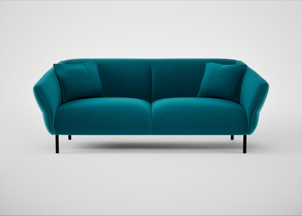 Alto 3 Seater Sofa Cotton Velvet Teal