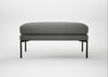 Matera Ottoman St Moritz Wool Light Grey / Black