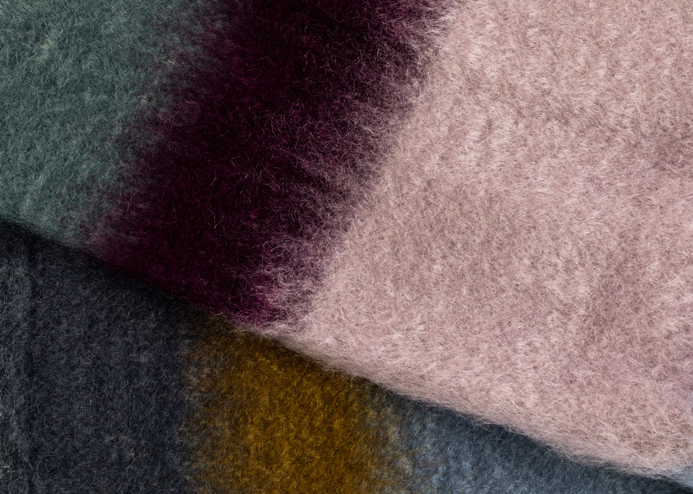 Mohair & Wool Stripe Throw Matisse Ocean