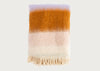 Mohair & Wool Stripe Throw Serenity Snow