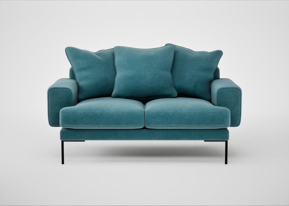Torrington 2 Seater Sofa Smart Luxe Velvet Airforce Blue