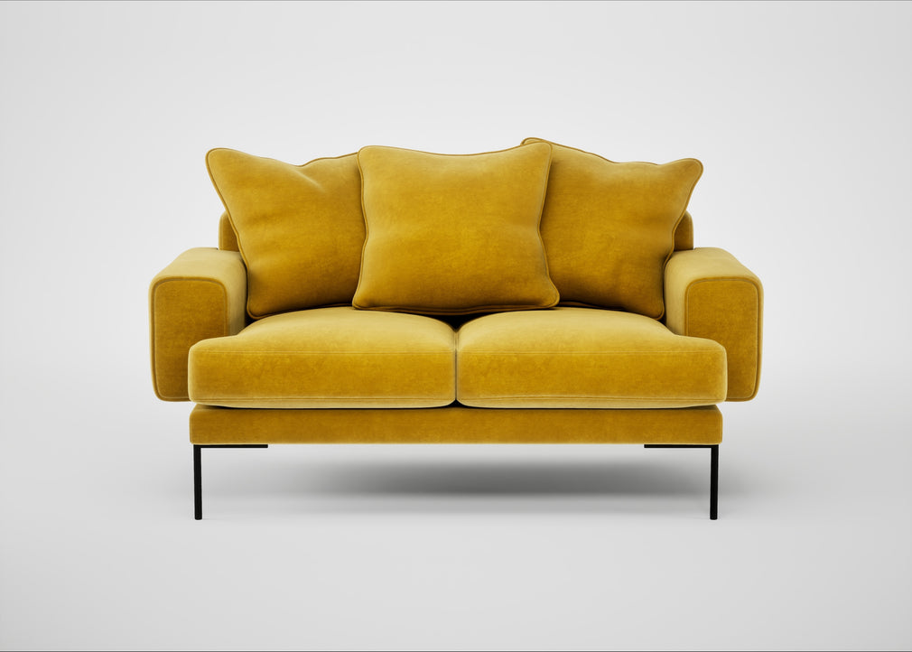 Torrington 2 Seater Sofa Smart Luxe Velvet Canary