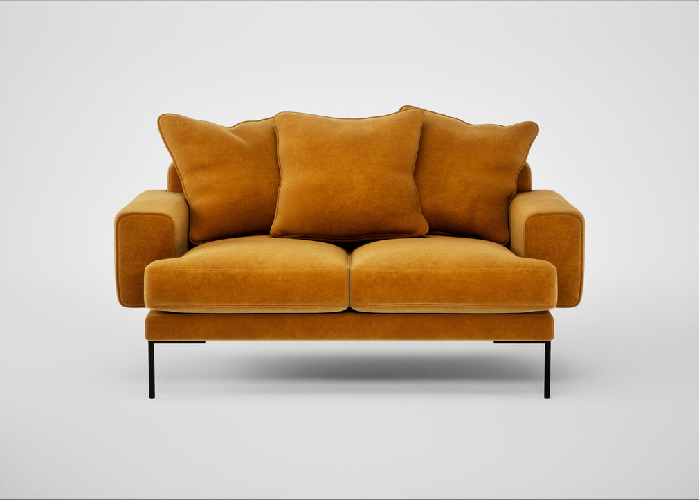 Torrington 2 Seater Sofa Smart Luxe Velvet Cognac