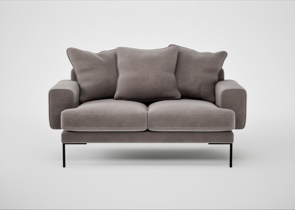 Torrington 2 Seater Sofa Smart Luxe Velvet Mushroom