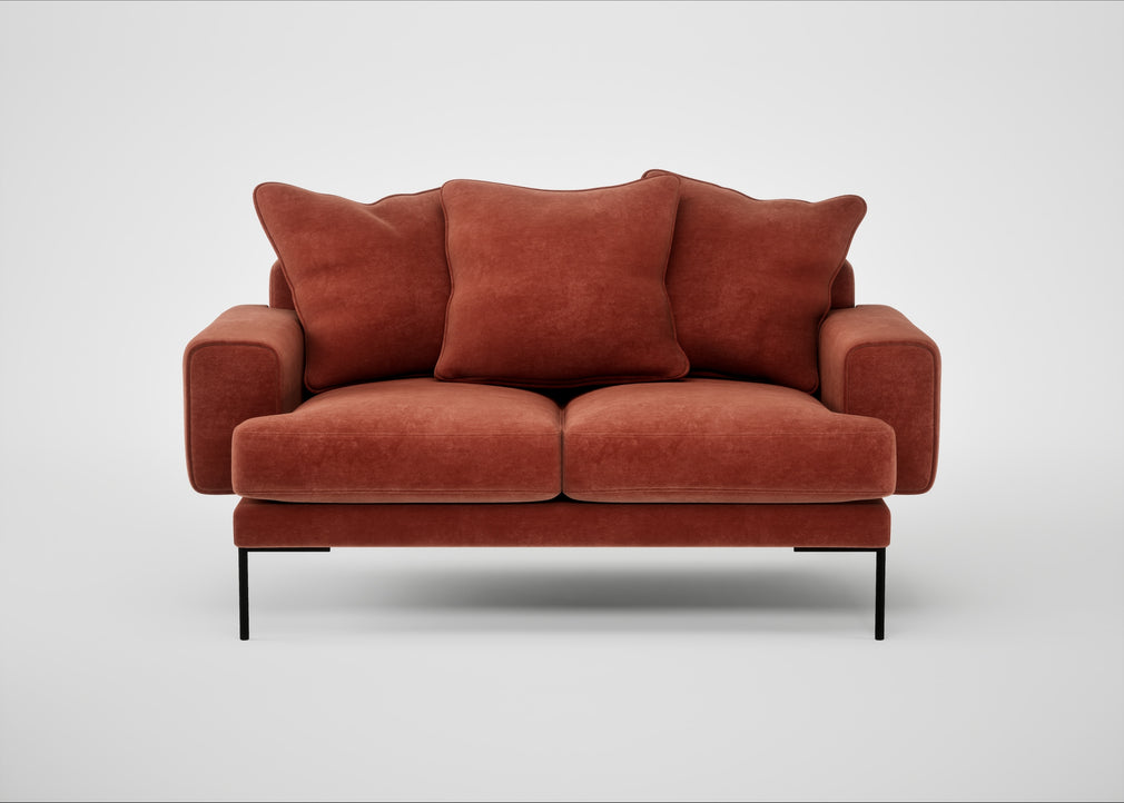 Torrington 2 Seater Sofa Smart Luxe Velvet Tawny