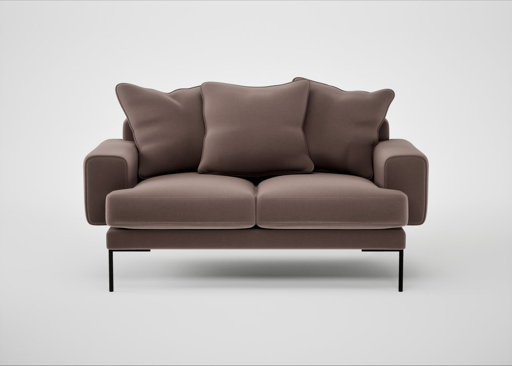 Torrington 2 Seater Sofa Smart Velvet Mouse