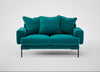 Torrington 2 Seater Sofa Smart Velvet Petrol