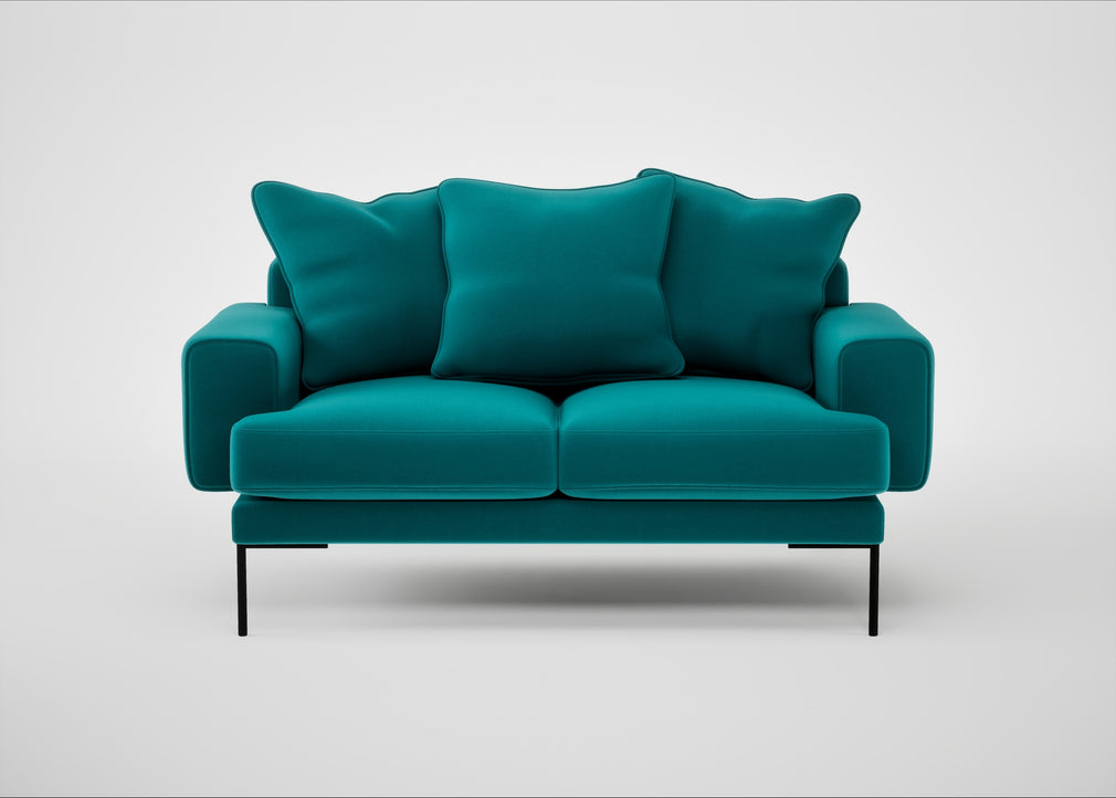 Torrington 2 Seater Sofa Smart Velvet Petrol