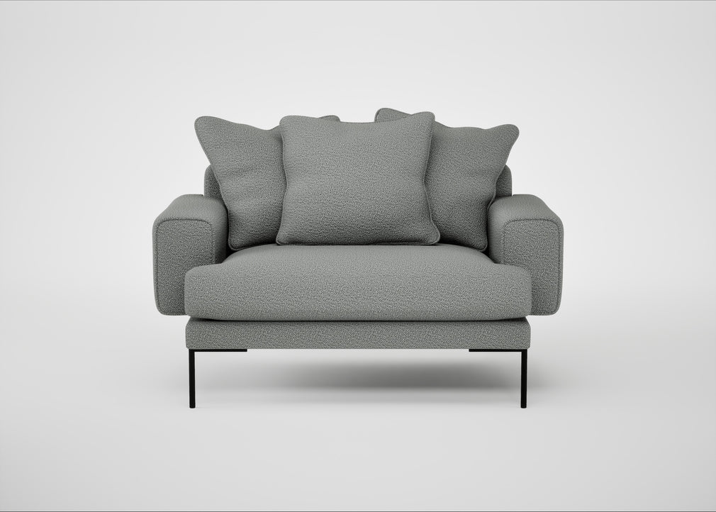 Torrington Loveseat Boucle Steel