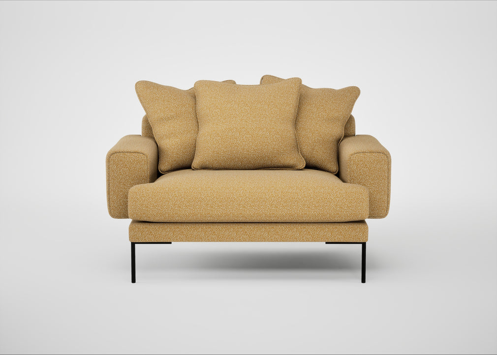 Torrington Loveseat Boucle Tweed Citrine