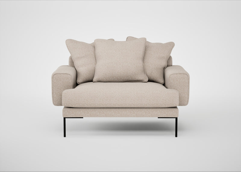 Torrington Loveseat Boucle Tweed Pearl