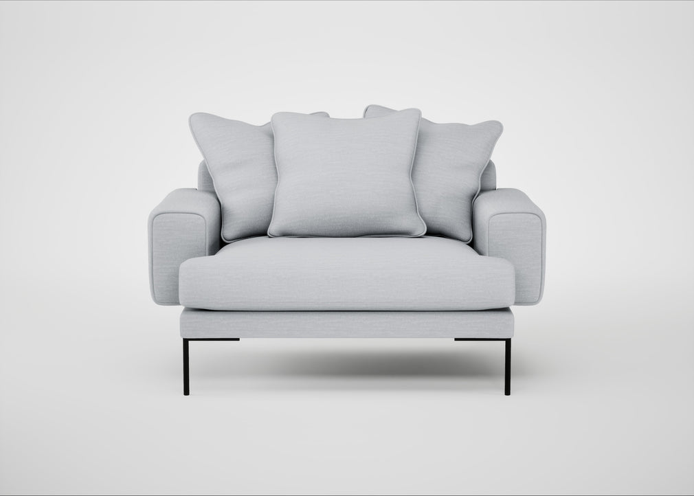 Torrington Loveseat Broad Weave Tin