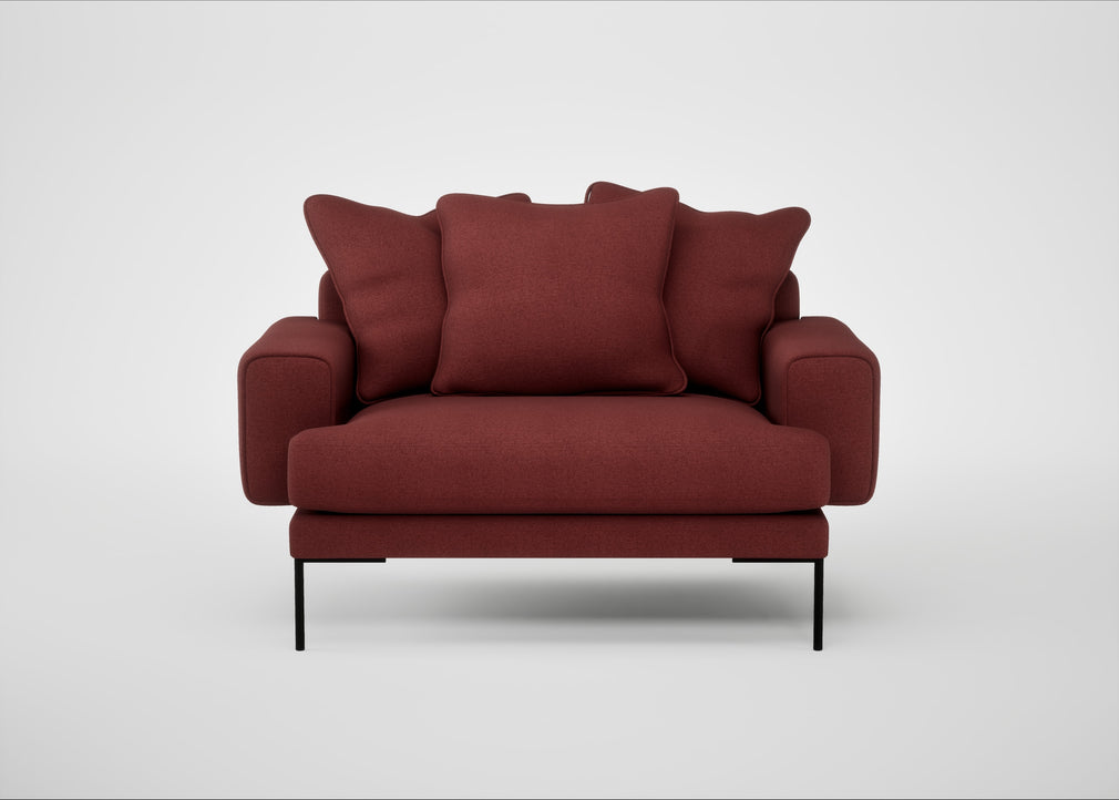 Torrington Loveseat Capelo Linen-Cotton Etruscan Red