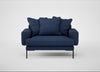Torrington Loveseat Capelo Linen-Cotton Inkspot