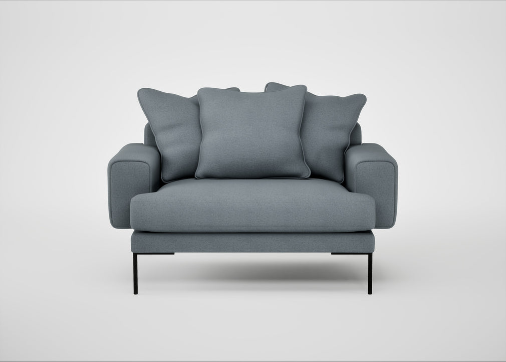 Torrington Loveseat Capelo Linen-Cotton Mineral