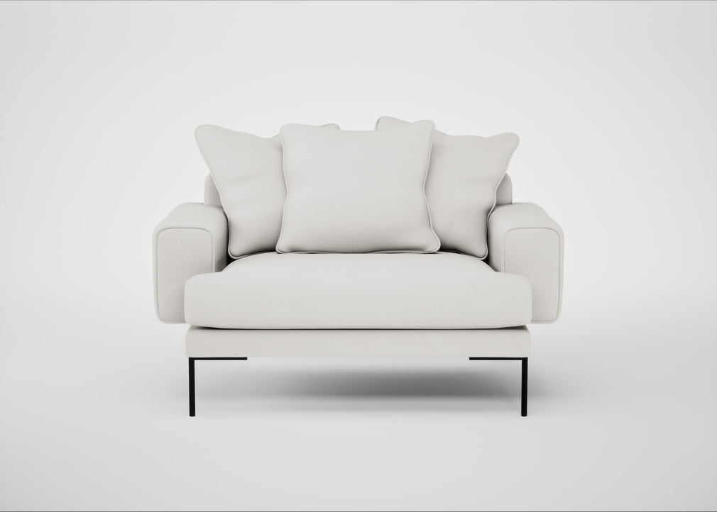 Torrington Loveseat Capelo Linen-Cotton Sea Salt
