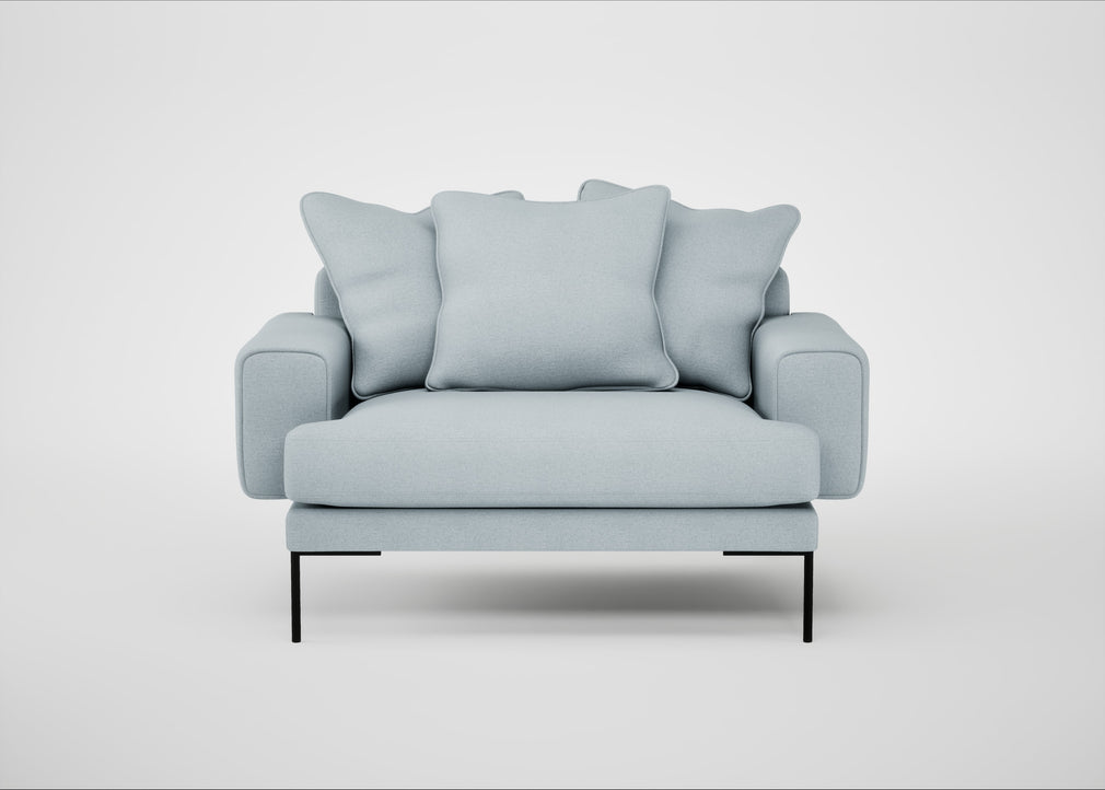Torrington Loveseat Capelo Linen-Cotton Sea Shanty