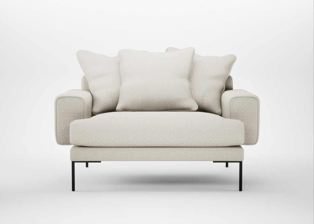Torrington Loveseat Chunky Boucle Ecru