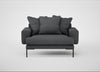 Torrington Loveseat Melton Wool Granite