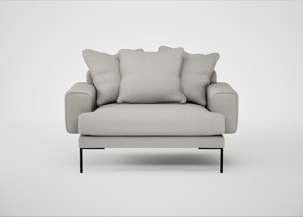 Torrington Loveseat Melton Wool Limestone