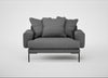 Torrington Loveseat Melton Wool Shale