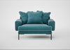 Torrington Loveseat Smart Luxe Velvet Airforce Blue