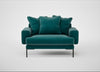 Torrington Loveseat Smart Luxe Velvet Ocean Green