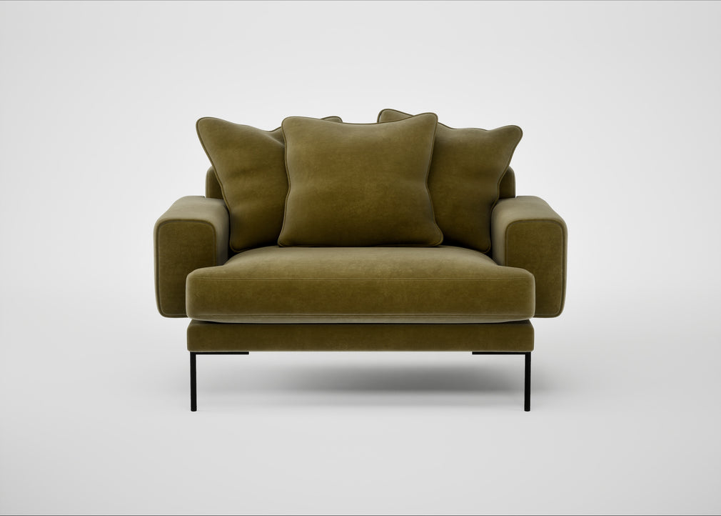 Torrington Loveseat Smart Luxe Velvet Peridot