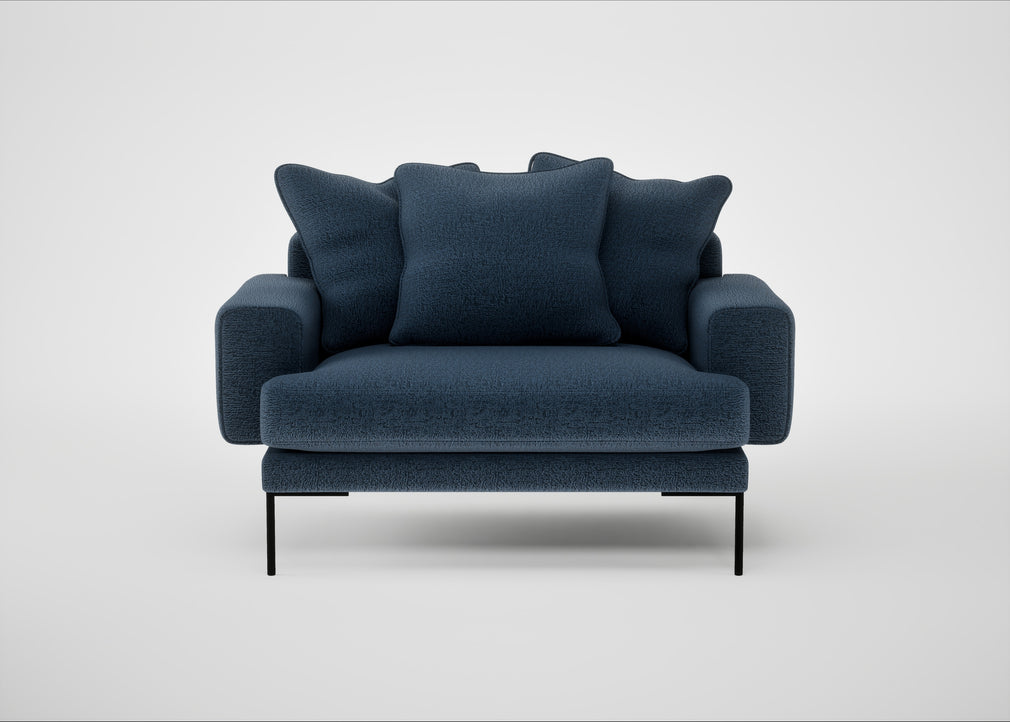 Torrington Loveseat Boucle Velvet Space