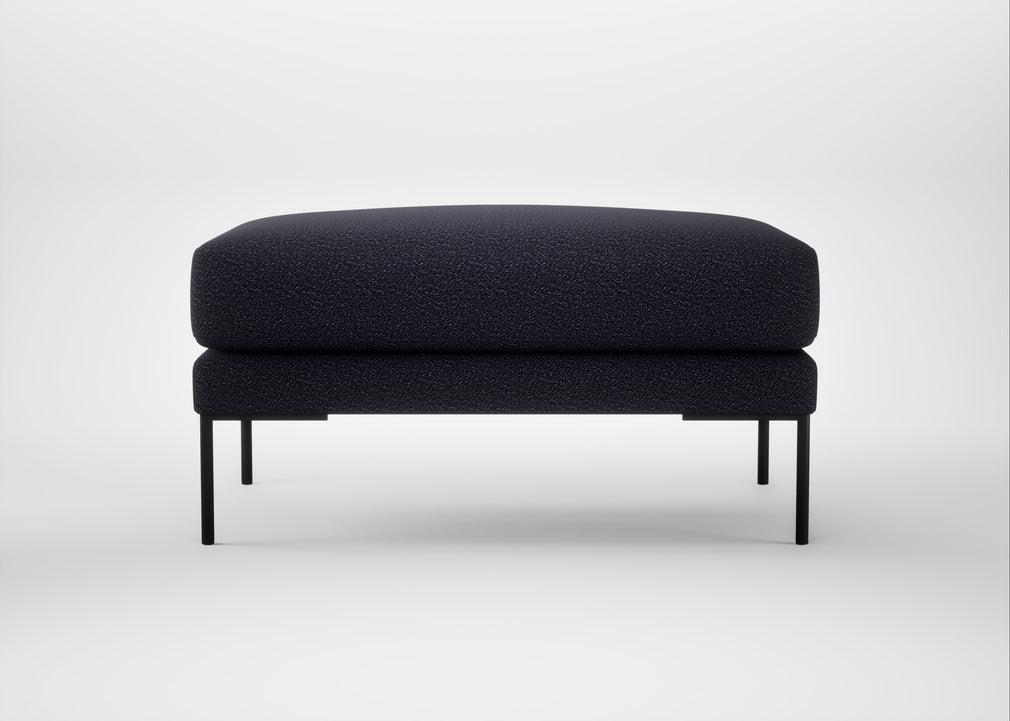 Torrington Ottoman Boucle Indigo