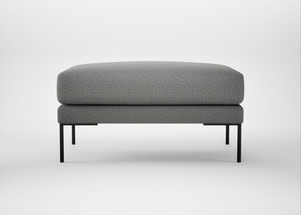 Torrington Ottoman Boucle Steel