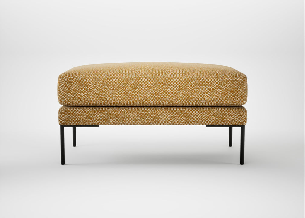 Torrington Ottoman Boucle Tweed Citrine