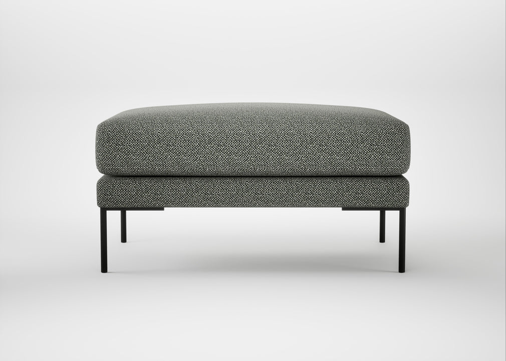 Torrington Ottoman Boucle Tweed Lapis