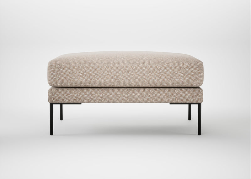 Torrington Ottoman Boucle Tweed Pearl