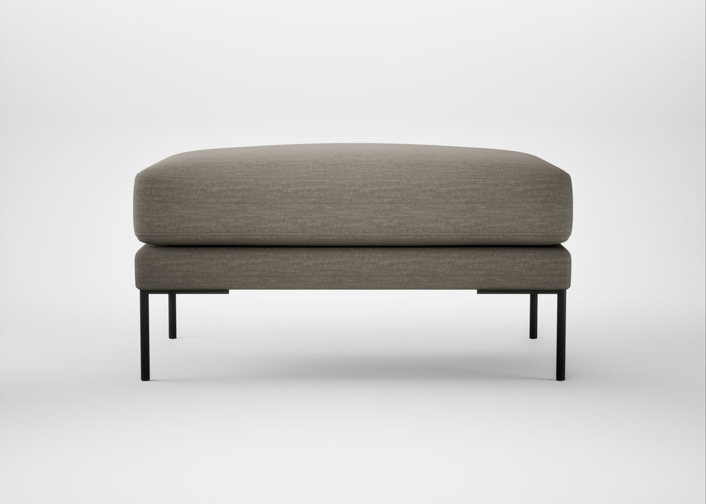 Torrington Ottoman Broad Weave Pebble