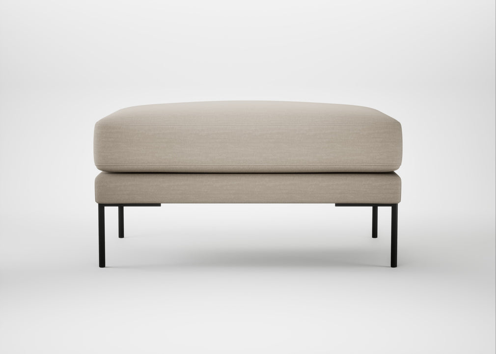 Torrington Ottoman Broad Weave Putty