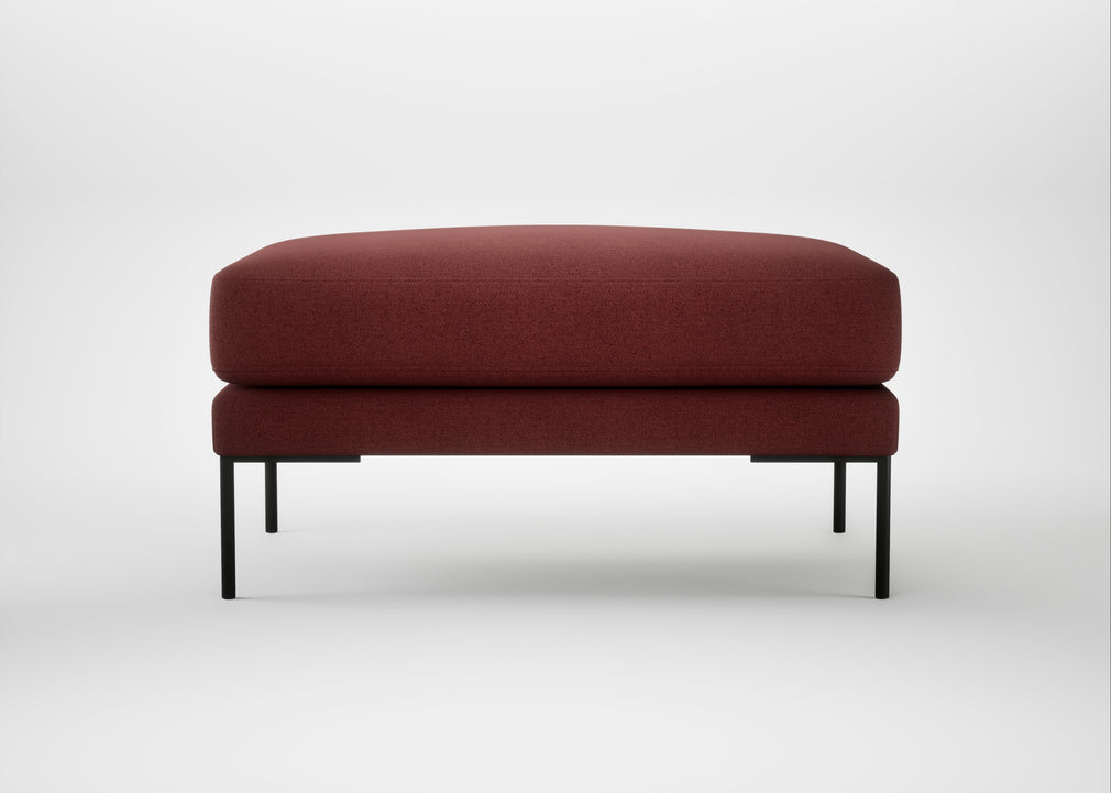 Torrington Ottoman Capelo Linen-Cotton Etruscan Red