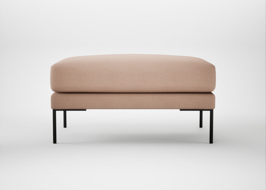 Torrington Ottoman Capelo Linen-Cotton Rosedale