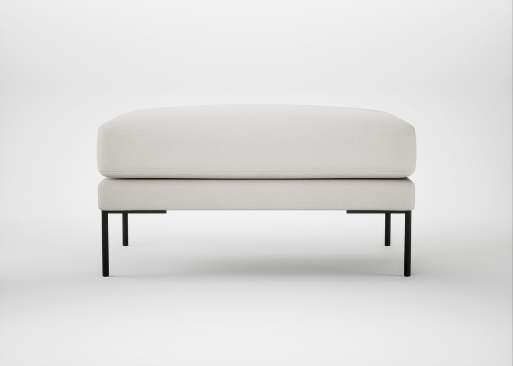 Torrington Ottoman Capelo Linen-Cotton Sea Salt
