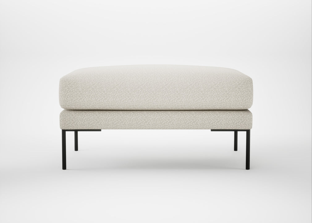 Torrington Ottoman Chunky Boucle Ecru